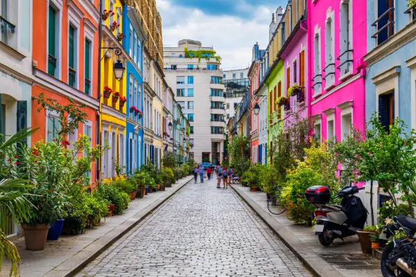 Colorful Houses of Rue Crémieux